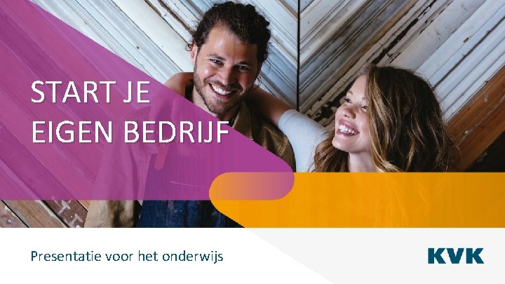 START JE EIGEN BEDRIJF Presentatie voor het onderwijs 