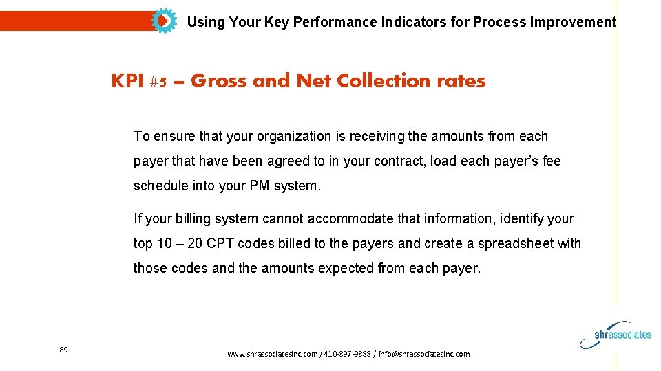 Using Your Key Performance Indicators for Process Improvement KPI #5 – Gross and Net