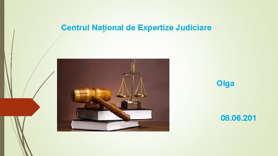 Centrul Național de Expertize Judiciare Olga Cataraga 08. 06. 201 8 