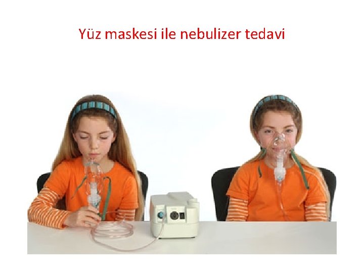 Yüz maskesi ile nebulizer tedavi 