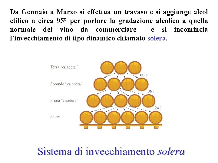 Da Gennaio a Marzo si effettua un travaso e si aggiunge alcol etilico a Da Gennaio a Marzo si effettua un travaso e si aggiunge alcol etilico a