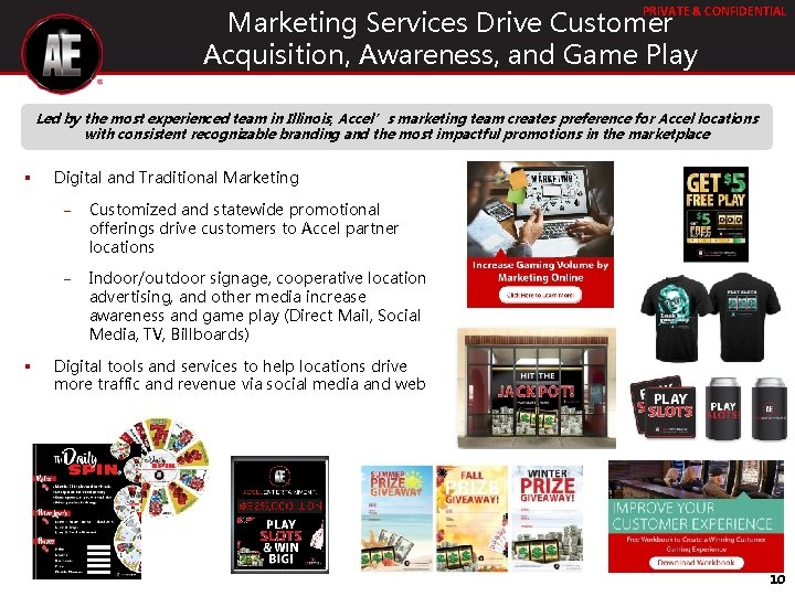PRIVATE & CONFIDENTIAL Marketing Services Drive Customer Acquisition, Awareness, and Game Play Led by PRIVATE & CONFIDENTIAL Marketing Services Drive Customer Acquisition, Awareness, and Game Play Led by