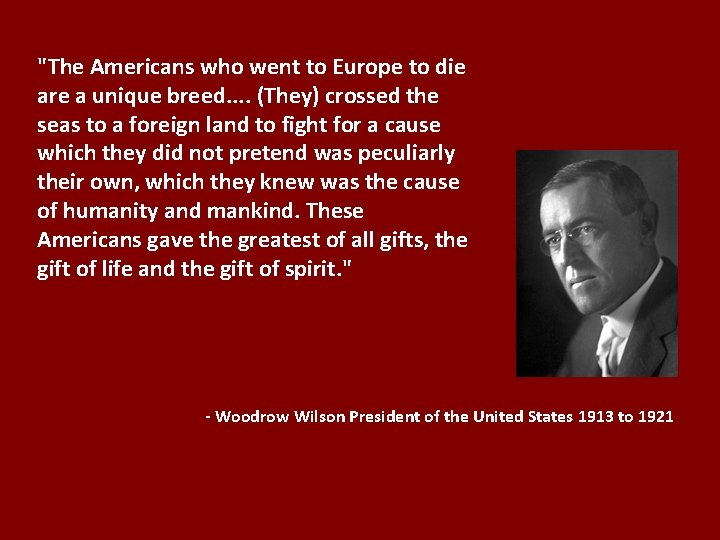 "The Americans who went to Europe to die are a unique breed. . (They)