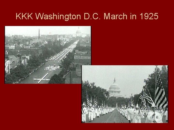 KKK Washington D. C. March in 1925 