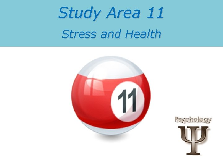 Study Area 11 Stress and Health 