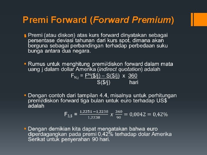 Premi Forward (Forward Premium) § 