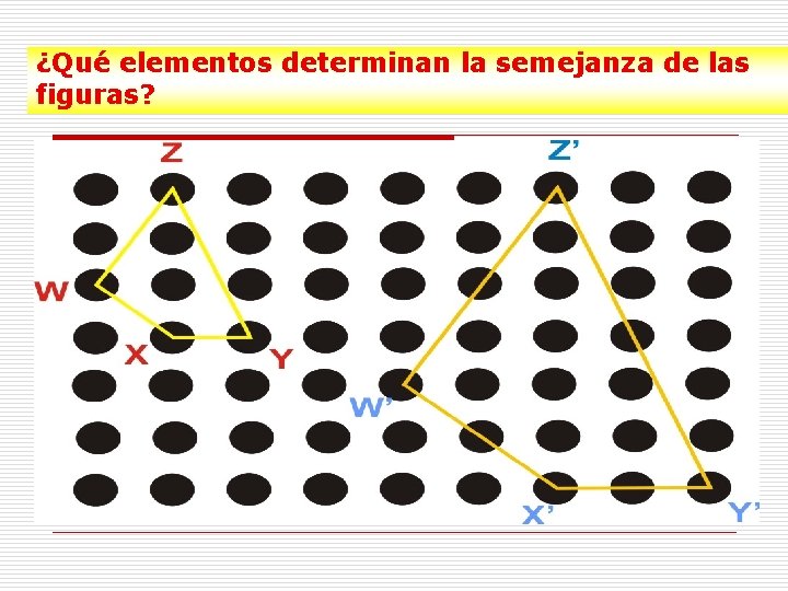 ¿Qué elementos determinan la semejanza de las figuras? 
