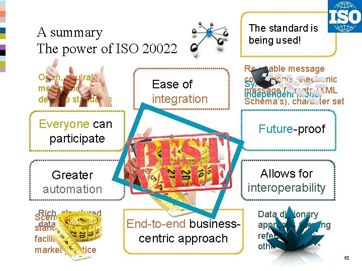 A summary The power of ISO 20022 Open, neutral methodology to develop standards Key A summary The power of ISO 20022 Open, neutral methodology to develop standards Key