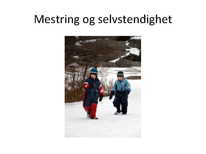 Mestring og selvstendighet 