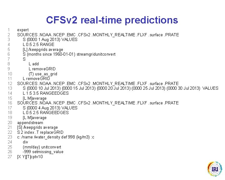 CFSv 2 real-time predictions 1 2 3 4 5 6 7 8 9 10