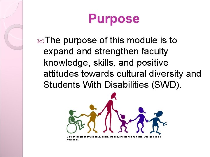 Purpose The purpose of this module is to expand strengthen faculty knowledge, skills, and
