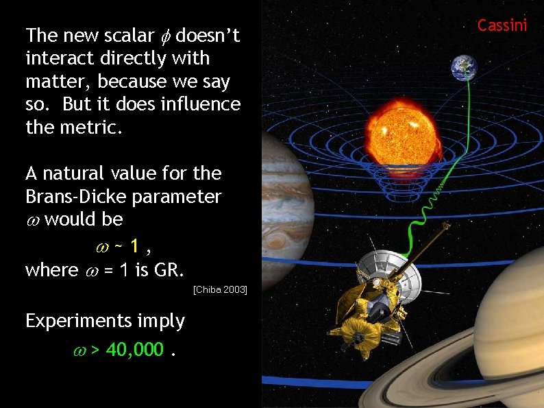The new scalar doesn’t interact directly with matter, because we say so. But it