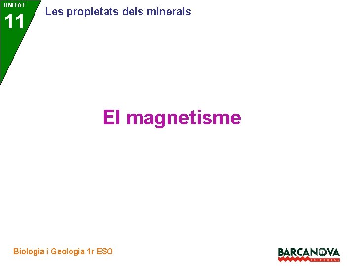 UNITAT 11 3 Les propietats dels minerals El magnetisme Biologia i Geologia 1 r