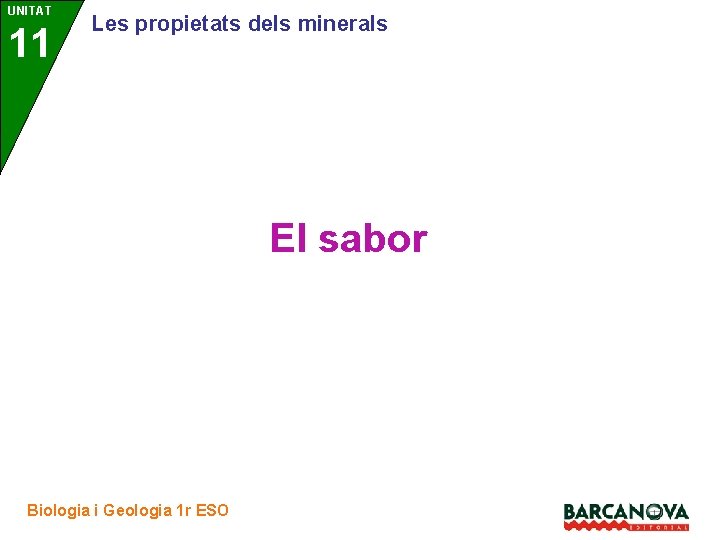 UNITAT 11 3 Les propietats dels minerals El sabor Biologia i Geologia 1 r