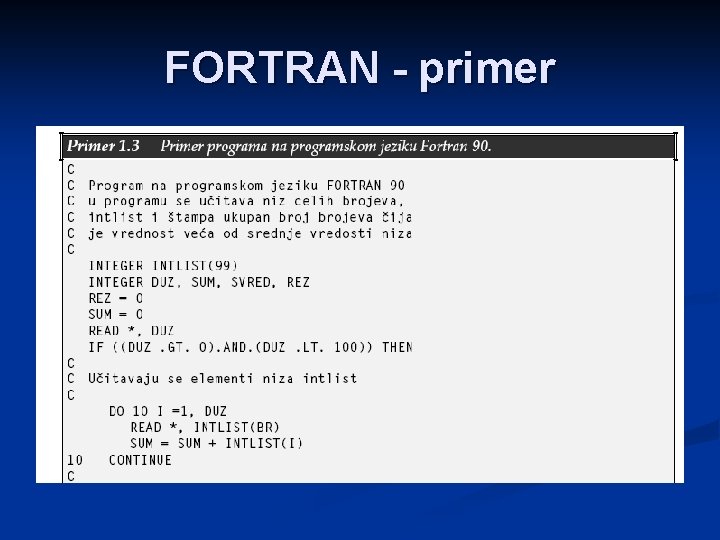 FORTRAN - primer 