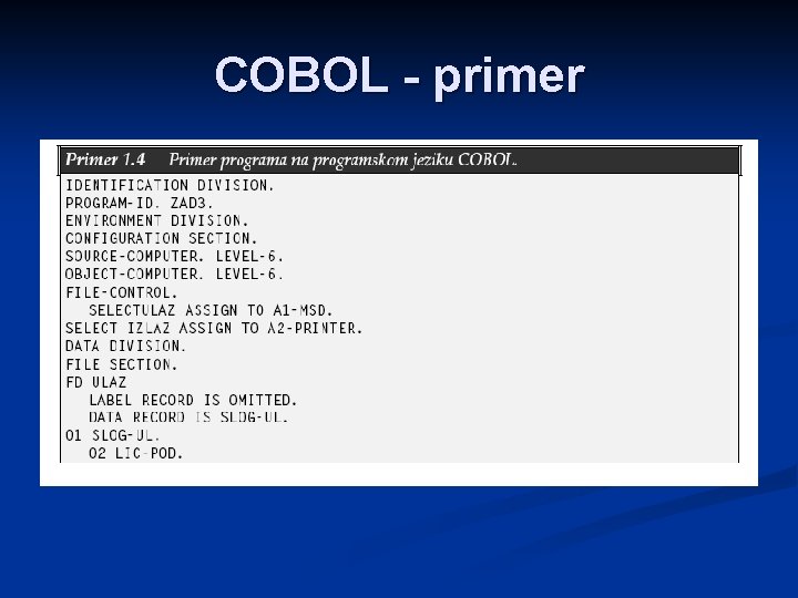 COBOL - primer 