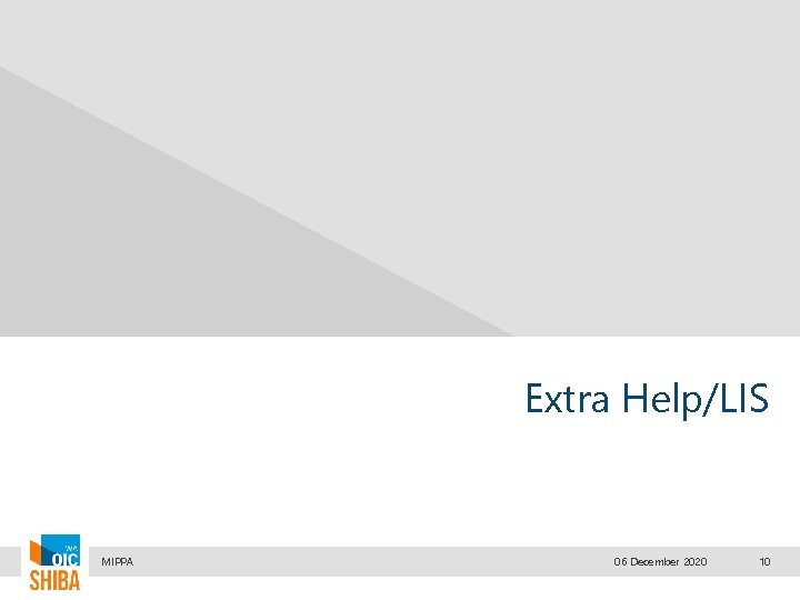 Extra Help/LIS MIPPA 06 December 2020 10 
