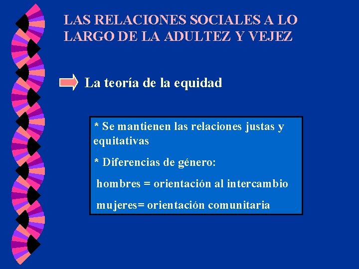 LAS RELACIONES SOCIALES A LO LARGO DE LA ADULTEZ Y VEJEZ La teoría de LAS RELACIONES SOCIALES A LO LARGO DE LA ADULTEZ Y VEJEZ La teoría de