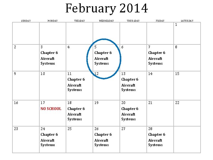 February 2014 SUNDAY MONDAY TUESDAY WEDNESDAY THURSDAY FRIDAY SATURDAY 1 2 3 4 5