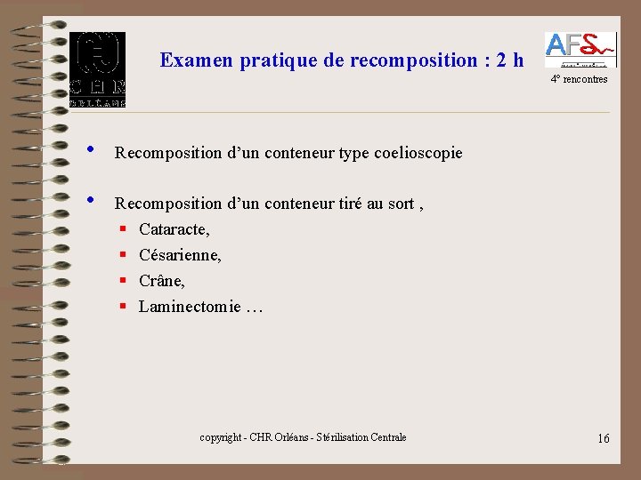 Examen pratique de recomposition : 2 h 4° rencontres • Recomposition d’un conteneur type