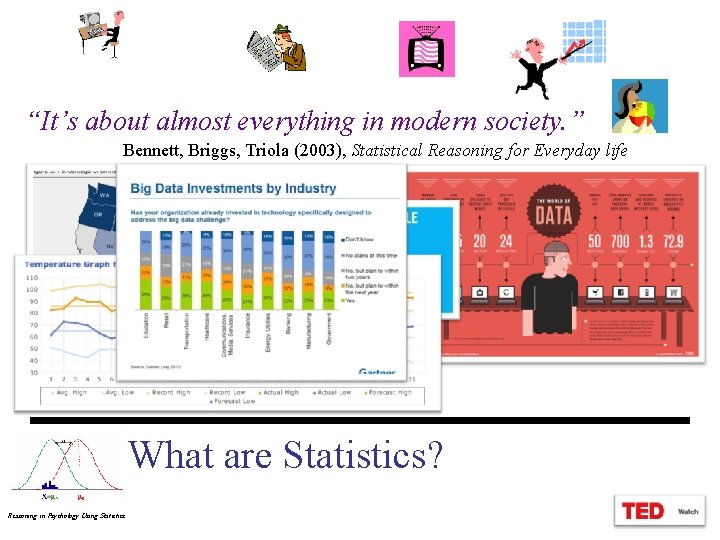 “It’s about almost everything in modern society. ” Bennett, Briggs, Triola (2003), Statistical Reasoning