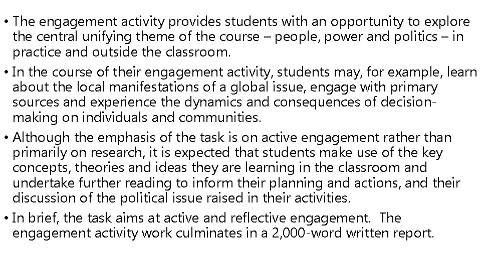  • The engagement activity provides students with an opportunity to explore the central