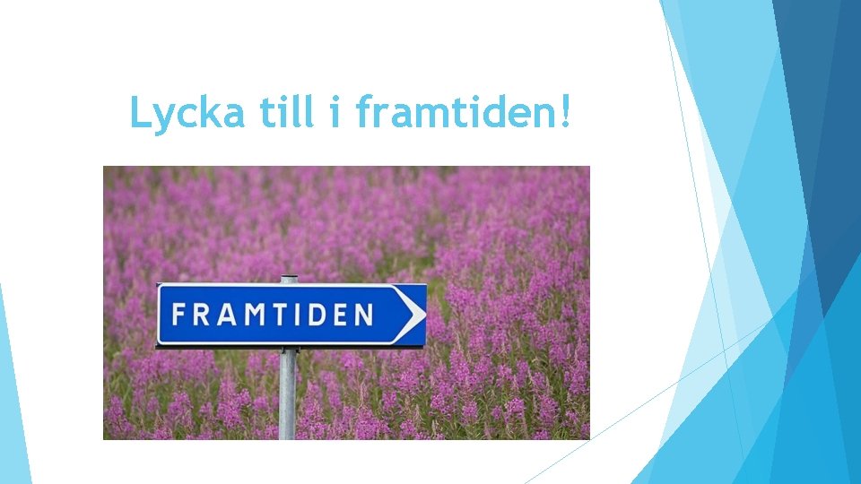 Lycka till i framtiden! 