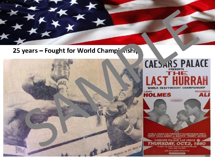 E L P M A 25 years – Fought for World Championship S Property