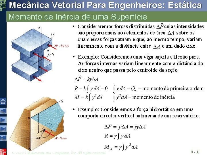 Nona Edição Mecânica Vetorial Para Engenheiros: Estática Momento de Inércia de uma Superfície •