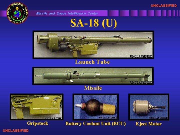 UNCLASSIFIED Missile and Space Intelligence Center SA-18 (U) UNCLASSIFIED Launch Tube UNCLASSIFIED Missile UNCLASSIFIED