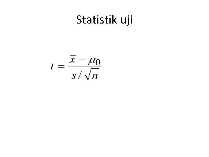 Statistik uji 