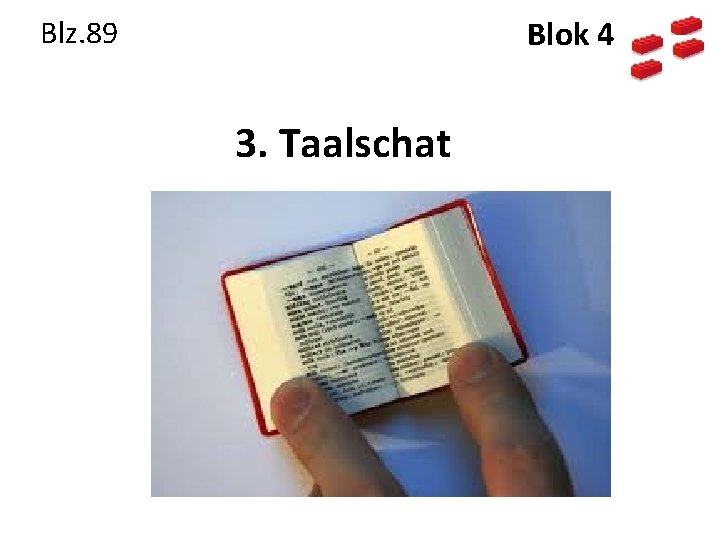 Blok 4 Blz. 89 3. Taalschat 