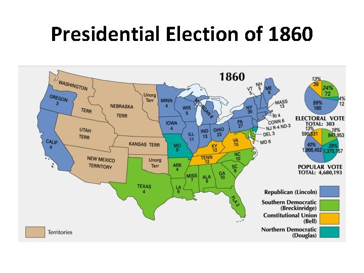 Presidential Election of 1860 Presidential Election of 1860