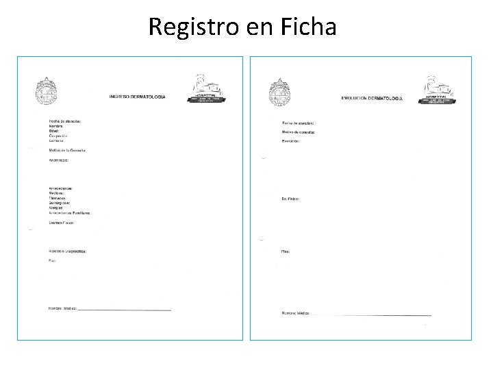 Registro en Ficha 