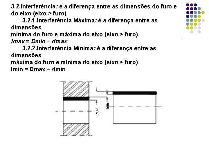 3. 2. Interferência: é a diferença entre as dimensões do furo e do eixo