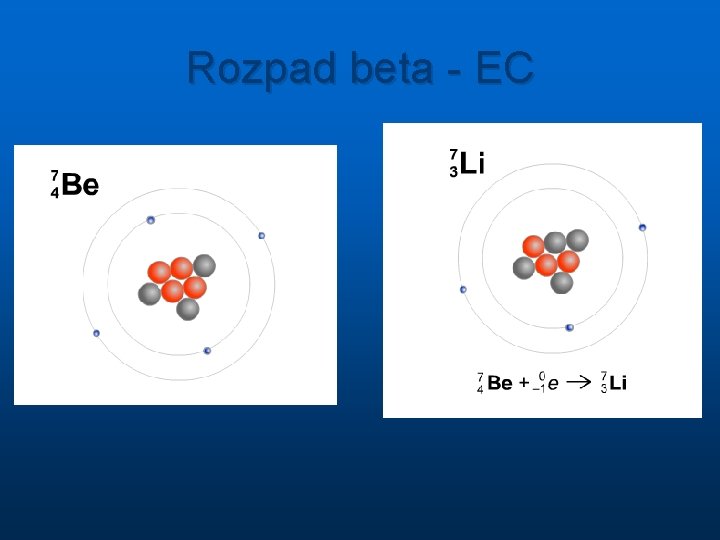 Rozpad beta - EC 