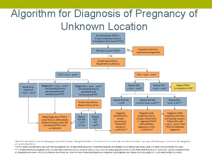 Algorithm for Diagnosis of Pregnancy of Unknown Location 