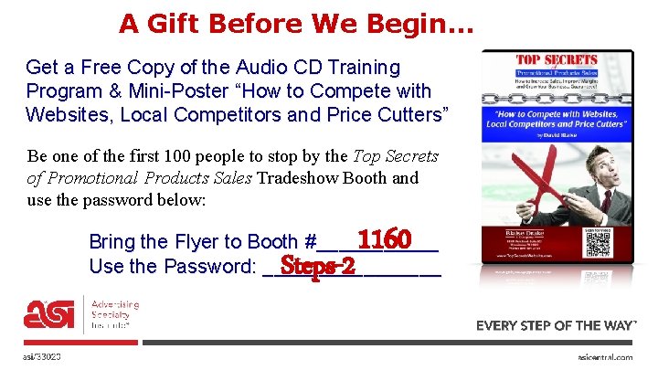 A Gift Before We Begin… Get a Free Copy of the Audio CD Training