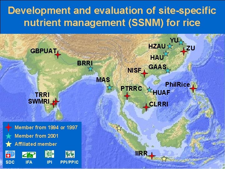Development and evaluation of site-specific nutrient management (SSNM) for rice HZAU GBPUAT BRRI NISF