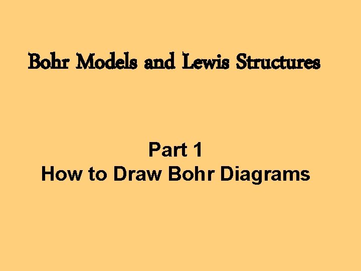 Bohr Models and Lewis Structures Part 1 How to Draw Bohr Diagrams 