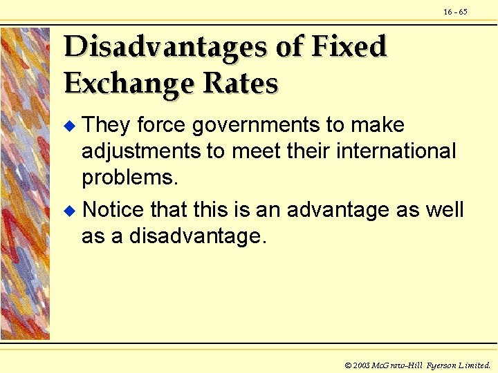 Exchange fixed rate of disadvantages Advantages And