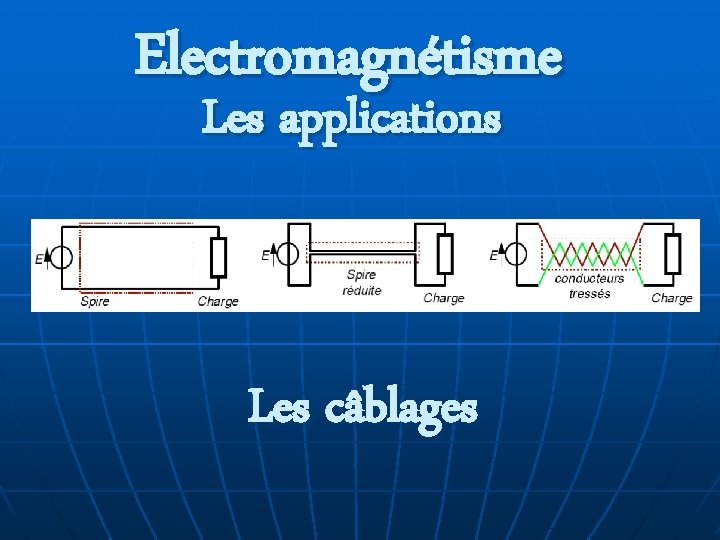 Electromagnétisme Les applications Les câblages 