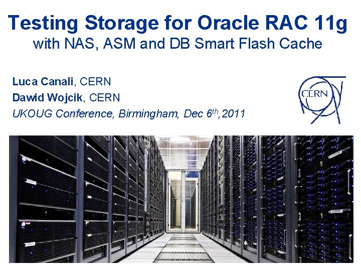 Testing Storage for Oracle RAC 11 g with