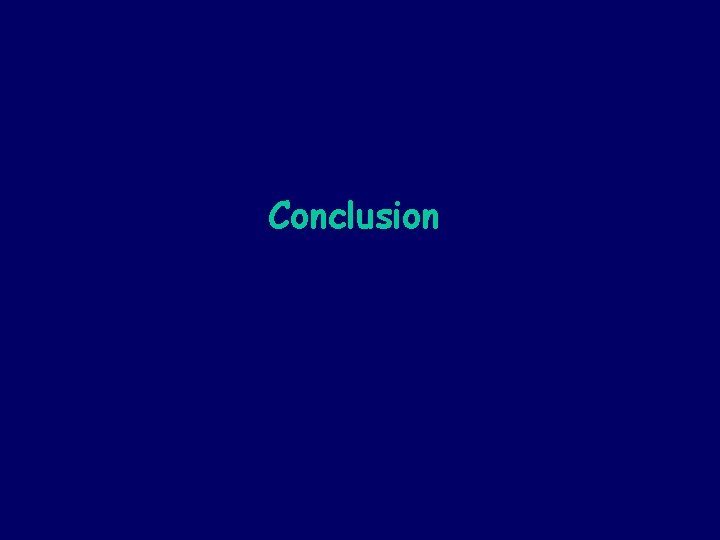 Conclusion 