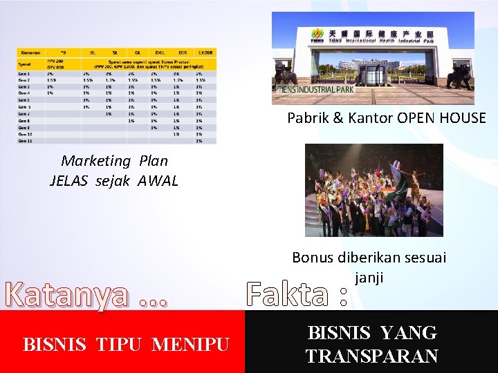 Pabrik & Kantor OPEN HOUSE Marketing Plan JELAS sejak AWAL Katanya. . . BISNIS