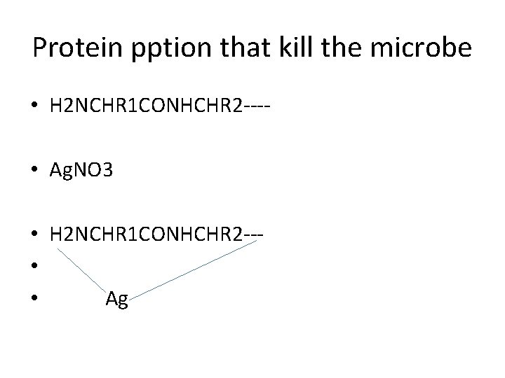 Protein pption that kill the microbe • H 2 NCHR 1 CONHCHR 2 ---