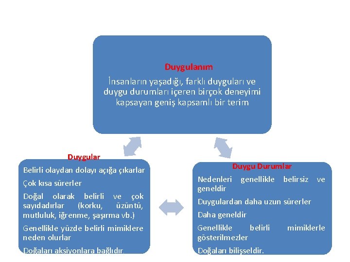 Duygulanım İnsanların yaşadığı, farklı duyguları ve duygu durumları içeren birçok deneyimi kapsayan geniş kapsamlı