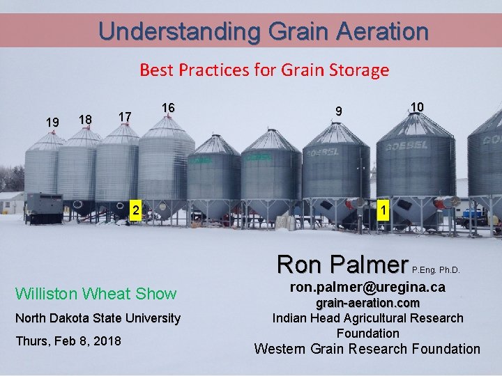Understanding Grain Aeration Best Practices for Grain Storage 19 18 16 17 2 10