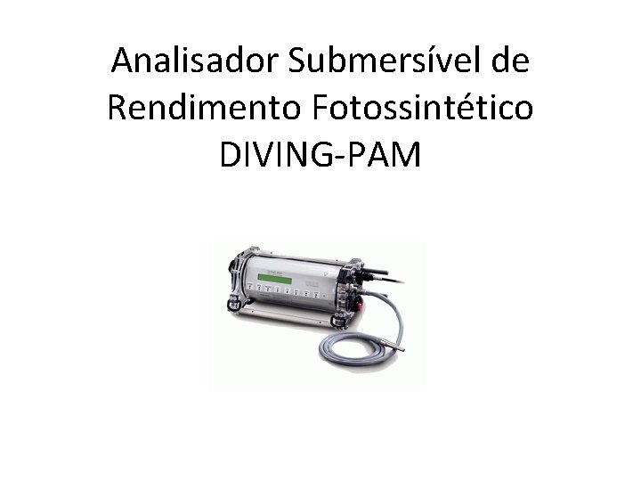 Analisador Submersível de Rendimento Fotossintético DIVING-PAM 