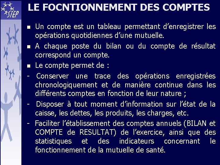 LE FOCNTIONNEMENT DES COMPTES Un compte est un tableau permettant d’enregistrer les opérations quotidiennes